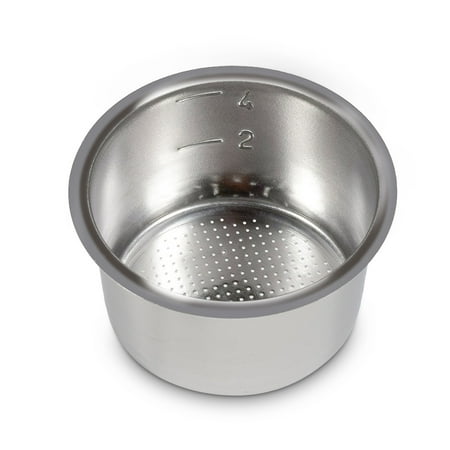 

2Pcs Stainless Coffee Machine Single Powder Cup Porous Filter Coffee Maker Replacement Portafilter Basket Universal No.03