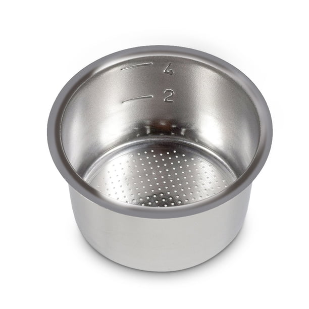 Máquina de café de acero inoxidable, taza en polvo, barra para el hogar, filtro poroso, portafiltro de café, canasta, piezas universales, accesorios, 4 tazas sidaley HA009341-03