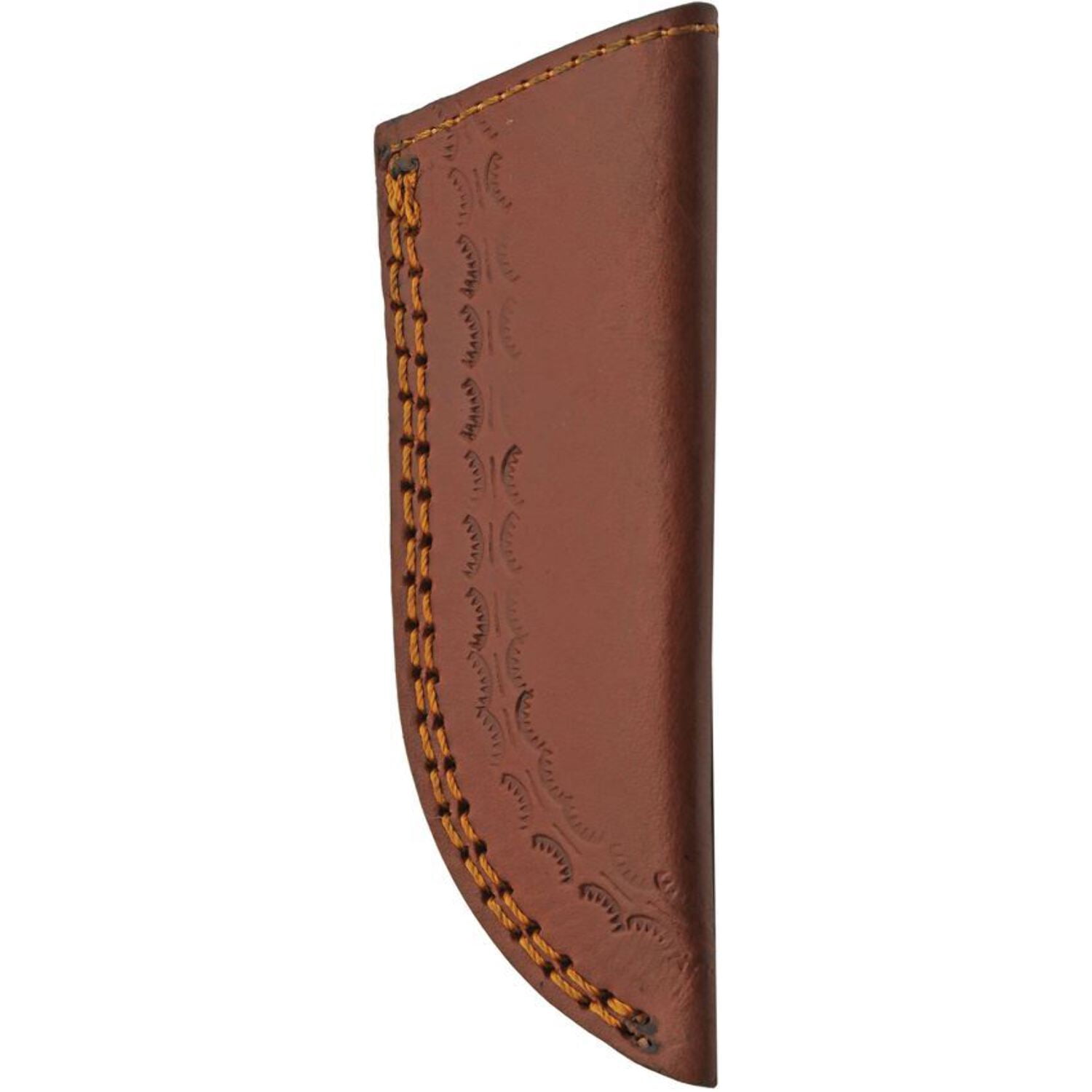 SANZ 6" Red Wood Handle Full Tang Damascus Steel Outdoor Utility Knife with Leather Sheath
