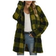 thumbnail image 2 of Summer Trends,AXXD Casual Plaid Long Sleeve Button Sweater Cardigans for Women Trendy Clearance Green Size L, 2 of 7
