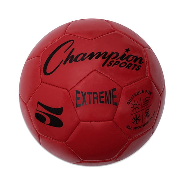 Red Sport Size 5 Football Indoor/Outdoor Soft Rubber Soccer Ball Adults Kids 