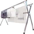 thumbnail image 5 of Heavy Duty Galvanized Steel Drying Rack with 3 Rods, Portable Space-Saving Clothes Dryer for Bathroom Bedroom Dorm, Rust-Resistant Easy-Clean Frame, 5 of 13
