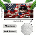 thumbnail image 2 of 1 Pcs License Plate Covers & Frames, Cat wearing American flagthemed items For Decorative Front, Waterproof For Decoration Aluminum License Plate Covers & Frames Cover For Men Women, 12" X 6", 2 of 7