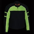 thumbnail image 4 of Milwaukee Leather MPM1791 Men's Black and Neon Green Armored Textile Motorcycle Riding Jacket X-Large, 4 of 6