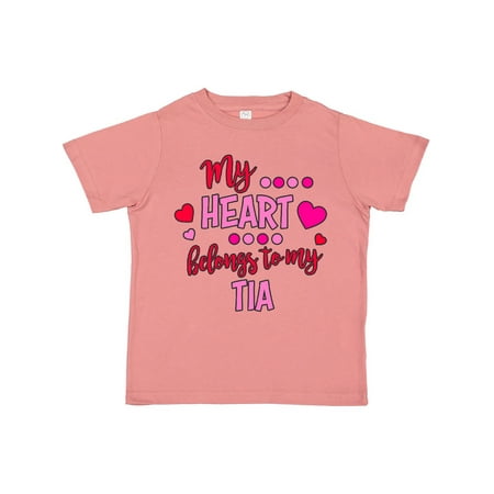 

Inktastic My Heart Belongs to my Tia Gift Toddler Boy or Toddler Girl T-Shirt