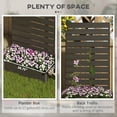 thumbnail image 3 of Outsunny Raised Garden Bed with Trellis for Climbing Plants & Vines, Black, 3 of 9