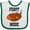 White and Green, variant on Inktastic Thanksgiving Feast Mode Turkey Football Boys or Girls Baby Bib