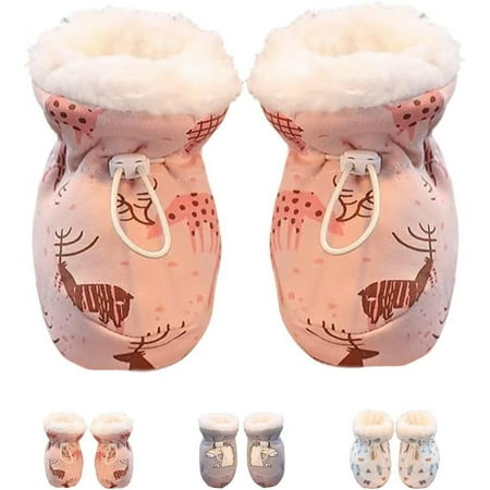 Warm Fur Baby Boots  2025 Upgraded Winter Warm Fleece Baby Booties  Anti-Slip Soft Sole Infant Sock Shoes  Anti-fall Baby Winter Snow Boots