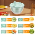thumbnail image 3 of Salad Spinner with 6 Blade Slicer Multifunctional Detachable Lettuce Vegetable Washer Fruit Dryer Bowl (lightgreen ), 3 of 10