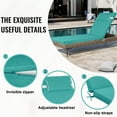 thumbnail image 3 of Geemuslly Outdoor Chaise Lounge Cushion 72x21 Inch With Headres - Waterproof Patio Chair Cushions Non-Slip with Ties, Fade Resistant for Pool Beach Garden Recliner,Lake blue,2Pcs, 3 of 8