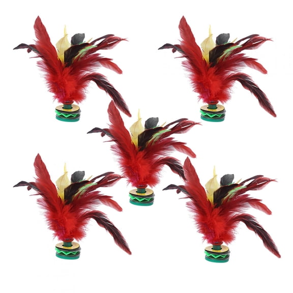 Domqga Foot Kick  Shuttlecock,China Foot Kick Shuttlecock,5PCS 20CM Height Handmake Feather Shuttlecock China Foot Kick Entertainment Games