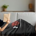 thumbnail image 3 of I Love You Soft Flannel Fleece Throw Blanket, Cartoon Illustration of a Blackboard with Charcoal Written Wording and Heart, Cozy Plush for Indoor and Outdoor Use, 50" x 70", Multicolor, by Ambesonne, 3 of 5