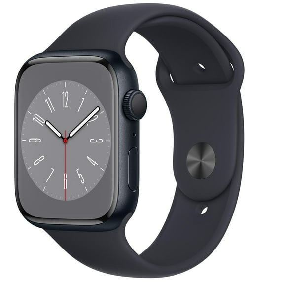Restored Apple Watch Series 8 45mm GPS Midnight Aluminum Case - Midnight Sport Band Good (Refurbished)