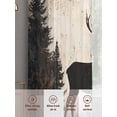 thumbnail image 7 of Vintage Forest Deer Semi Sheer Curtains 45 Inch Length 2 Panels Set, Rustic Country Wildlife Woodland Sheer Kitchen Curtain Privacy Voile Window Curtain for Living Room Bedroom Rod Pocket Drapes, 7 of 7