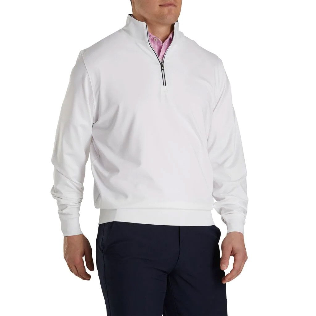 mens white golf pullover