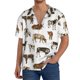 thumbnail image 1 of Balery Cow Camisa Casual de Manga Corta con Botones para Hombre, Texturizada, Estilo Cubano, para Playa, Verano-XX-Large, 1 of 5