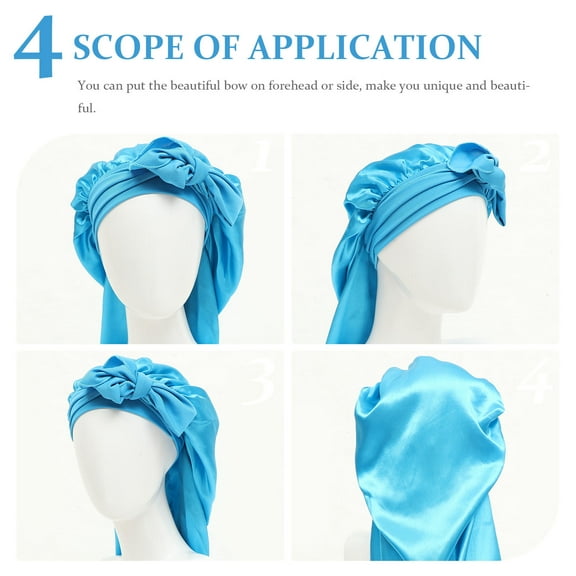 Yardwe female sleep hat Satin Hair Protection Women with Curly Hair Sleeping 1Set