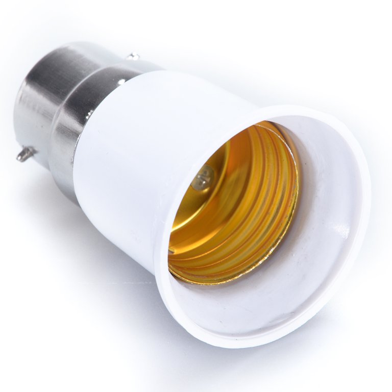 Adaptador portalámparas Enchufe E27 a casquillo B22 de sostenedor lampara,  I-Light