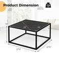 thumbnail image 3 of Costway Modern Storage Steel Engineered Wood Coffee Table, Black, 3 of 10