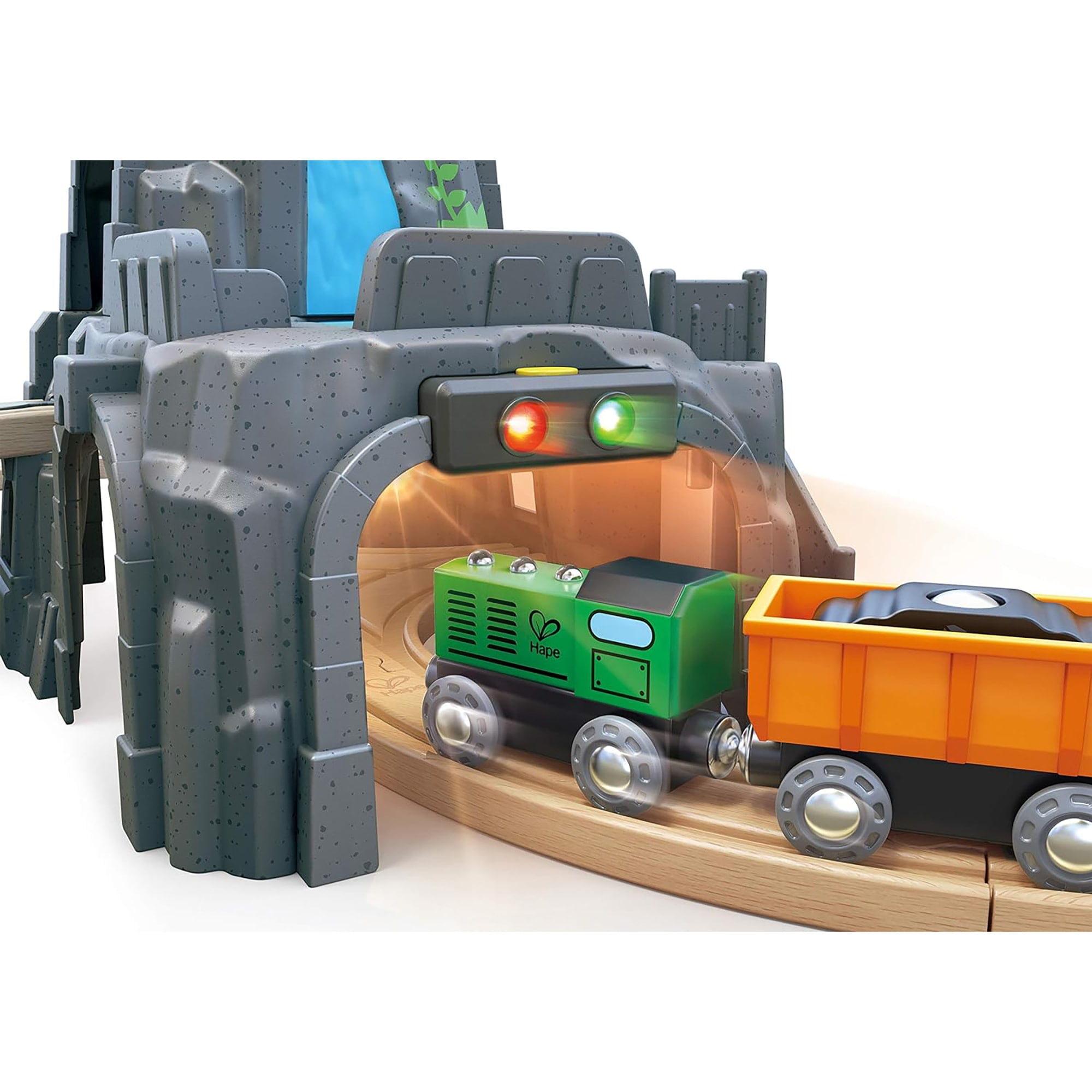 Rail de Train en bois Double Tunnel en plastique gris, accessoires pour Rail de Train en bois Double Tunnel en plastique gris, accessoires pour