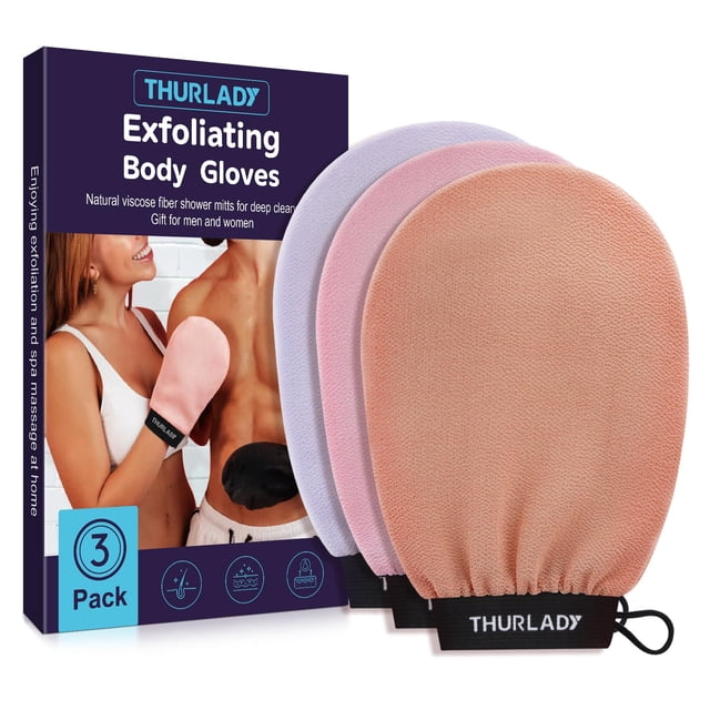 Guante exfoliante profundo coreano THURLADY Mitt, 3 unidades