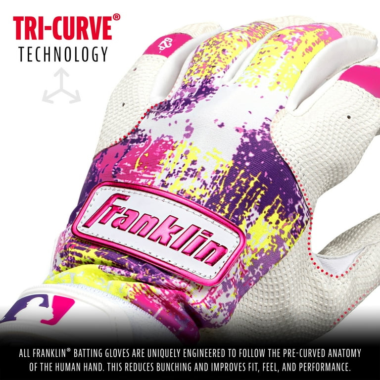Gants De Tee Ball Franklin Sports Flex Series Pour Fille - Rose/Blanc, Taille Enfant (Youth) - Neuf