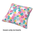 thumbnail image 3 of Throw Pillow Covers, Cute Pineapple Colorful Flower Soft Square Pillow Cases with Invisible Zipper for Couch Bed Sofa, Farmhouse Fall Home Decor 12"x12", 3 of 7