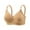 Khaki, variant on Womens Bralettes Cotton Bras Thin Laceless Comfortable Breathability Underwear Large Size Brater Buckle Female Bra V Neck Vest Bralette Wireless Bra wireless Plus Size Comfortable Bras Khaki 52
