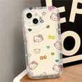 thumbnail image 2 of Sanrio Hello Kitty Pink Anime Transparent Phone Case For iPhone 15 14 13 12 11 Pro Max Xr XS 7 8 14 Plus Case Cute cartoon Cover, 2 of 4