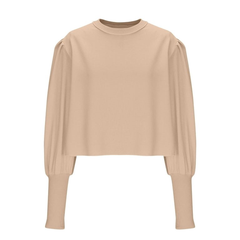 Feancey Limited Time Deals of The Day Waffle Knit Tops for Women