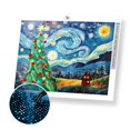 thumbnail image 1 of Christmas Starry Night - Exclusive Premium Diamond Painting Kit, 1 of 7