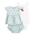 thumbnail image 1 of Set 3 Piezas C/Short Child of Mine Niñas 6-9M Estampado a cuadros Azul, 1 of 4