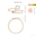 thumbnail image 4 of ANGARA Natural Capital "P" Diamond Initial Ring with Bezel-Set Amethyst in 14K Rose Gold for Women (Size-2.5mm) | February Birthstone, Anniversary, Jewelry Gift for Women | Natural Amethyst Ring, 4 of 8