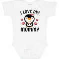 thumbnail image 3 of Inktastic I Love My Mommy with Cute Penguin and Hearts Girls Baby Bodysuit, 3 of 5