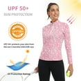 thumbnail image 6 of Women’s Long Sleeve Quarter Zip Collared Golf Polo Shirt Moisture Wicking Shirt for Casual Work, 6 of 7