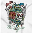 thumbnail image 2 of No Regrets Skull Snake Rose Tattoo Crewneck T Shirts Boy Girl Teen Brisco Brands M, 2 of 6