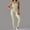 Beige2, variant on Women Workout Jumpsuit Sleeveless Romper Pants Wide Leg Bodysuit Bodycon One Piece M