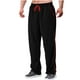 thumbnail image 2 of Pantalones largos de moda para hombre, de color liso, cómodos, de fitness, de pierna recta., 2 of 9