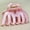 【Cream Powder, variant on 3.7-inch women's pumpkin hair clip, Giant turtle shell hair clip, suitable for thick hair, With anti slip and sturdy claws,1PCS ,Red