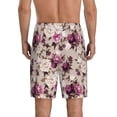 thumbnail image 2 of JUNZAN Rose Flowers Pattern Sleep Pajama Shorts for Men,Men's Pajama Bottoms,Sleepwear,Pj Shorts, 2 of 7