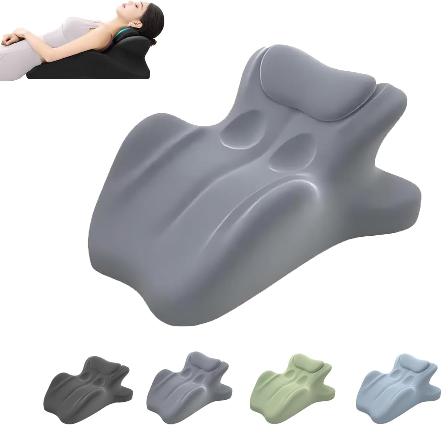 Cuscino a rullo lombare per parte bassa della schiena, cuscino di supporto lombare in memory foam con fodera rimovibile e lavabile, cuscino ergonomico per il collo con cinghia elastica lunghezza