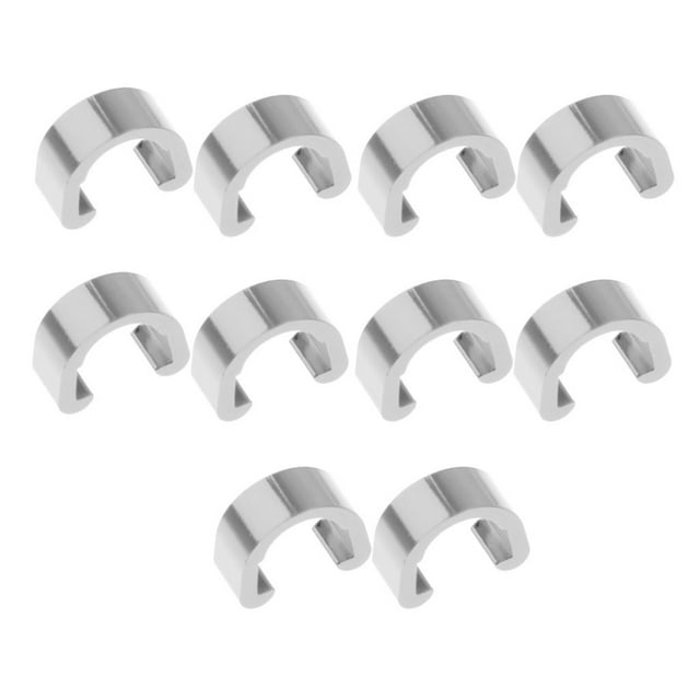 10 Uds. Cable de de de aluminio para hebilla carcasa manguera guía Plata shamjiam Bicicleta C Clip
