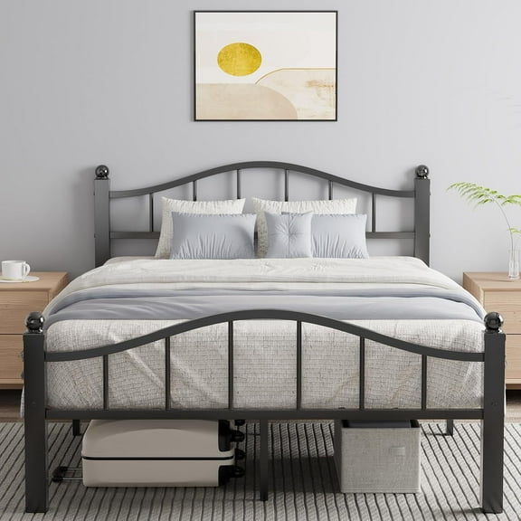 This is a double bed frame with storage space underneath, and it's easy to assemble without any tools.