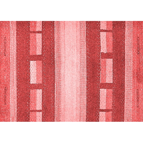 Ahgly Company Machine Washable Indoor Rectangle Abstract Red Modern Area Rugs, 7' x 10'