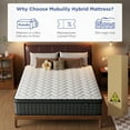 thumbnail image 3 of gunugu King Mattress, 12 inch King Size Mattress in a Box, Memory Foam Hybrid Mattress with Individual Pocket Spring, Medium Firm, 3 of 9