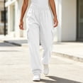 thumbnail image 6 of DYTTDG Women's Drawstring Elastic Waist Cargo Jogger Pants, Solid Color Loose Fit Casual Sweatpants with Side Cargo Pockets, 6 of 8