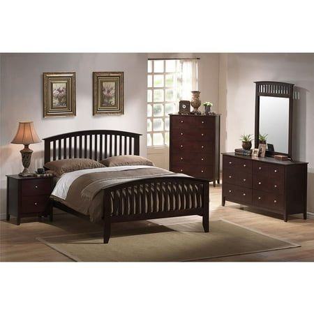 Victorian Bedroom Suite - Saranda 5PC Bedroom Suite: King Bed, Dresser, Mirror, (2) Nightstands