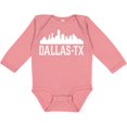 thumbnail image 3 of Inktastic Dallas Texas Skyline TX Cities Boys or Girls Long Sleeve Baby Bodysuit, 3 of 5