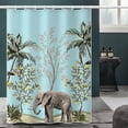 thumbnail image 3 of 1 cortina de ducha, planta, elefante, árbol, cortina de baño, antimoho, tela de poliéster impermeable, cortina de baño, 180x180cm JAMW Sencillez, 3 of 5