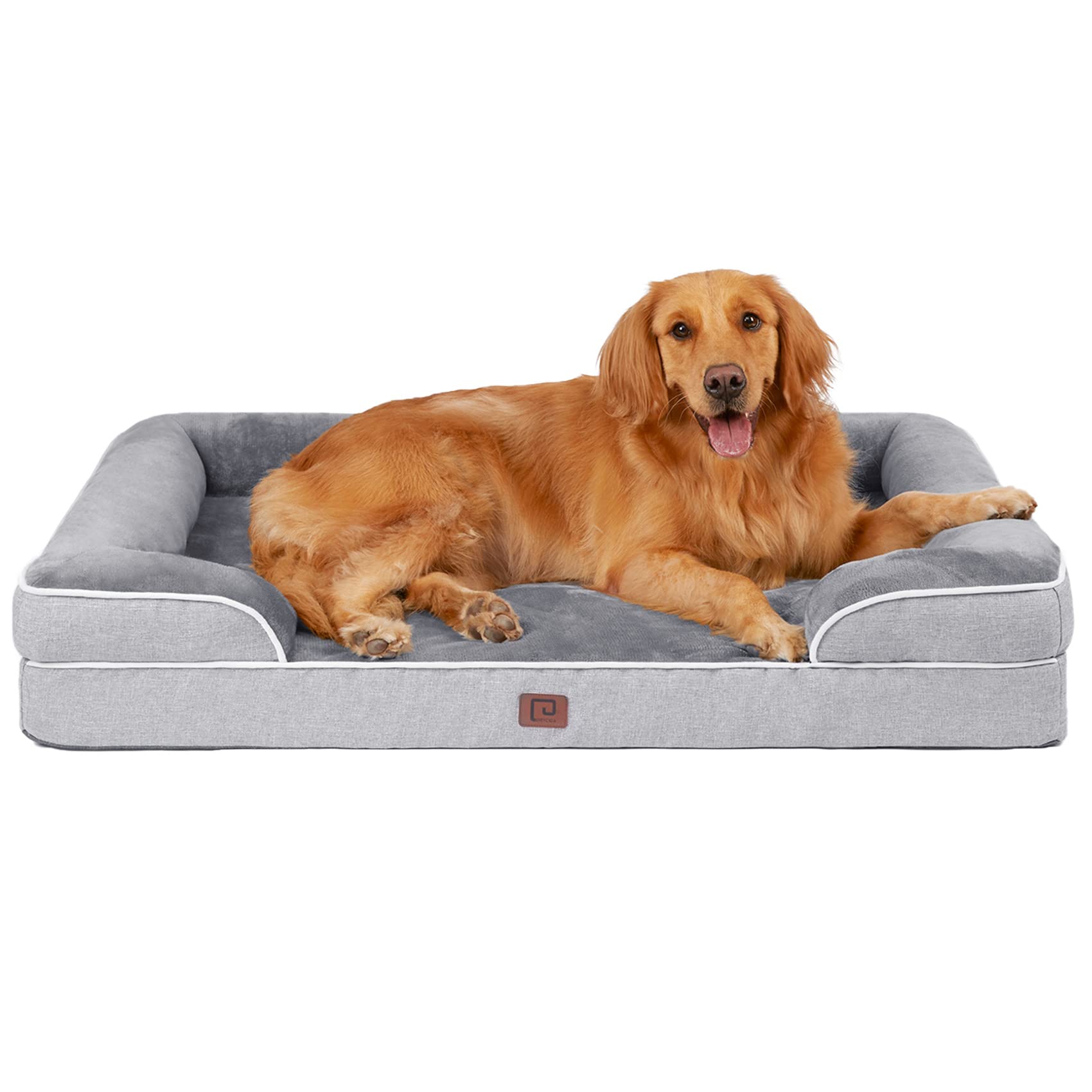 EHEYCIGA Memory Foam Orthopedic Large Dog Bed with Sides, Waterproof